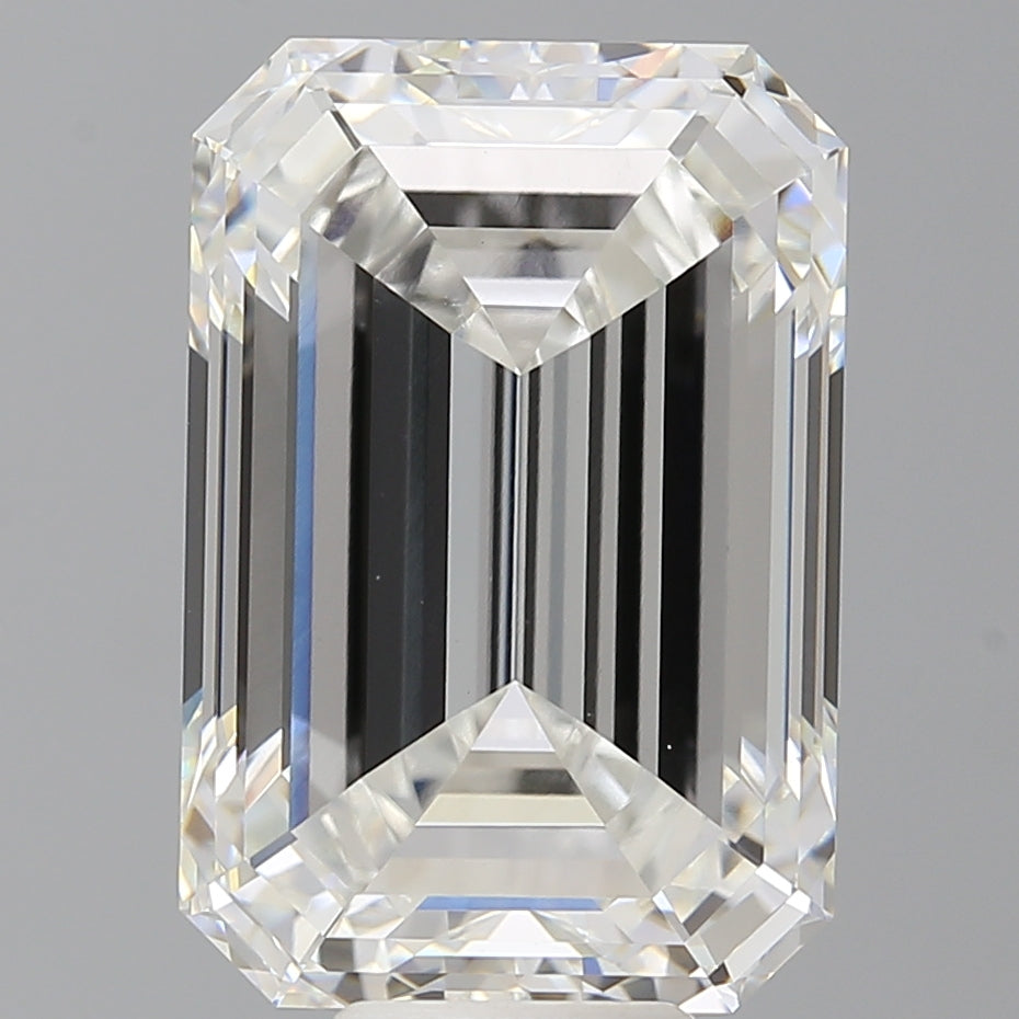 11.59 Carat Emerald Shaped, Ideal Cut, F Color, VVS2 Clarity, IGI Certified Lab Grown Diamond