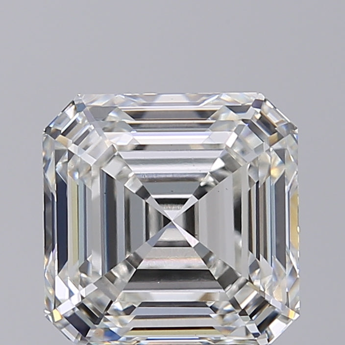 3.83 Carat Asscher Shaped, Ideal Cut, G Color, VS1 Clarity, IGI Certified Lab Grown Diamond