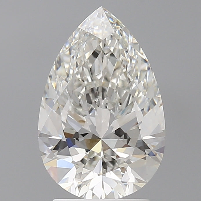 2.58 Carat Pear Shaped, Ideal Cut, F Color, VVS2 Clarity, IGI Certified Lab Grown Diamond