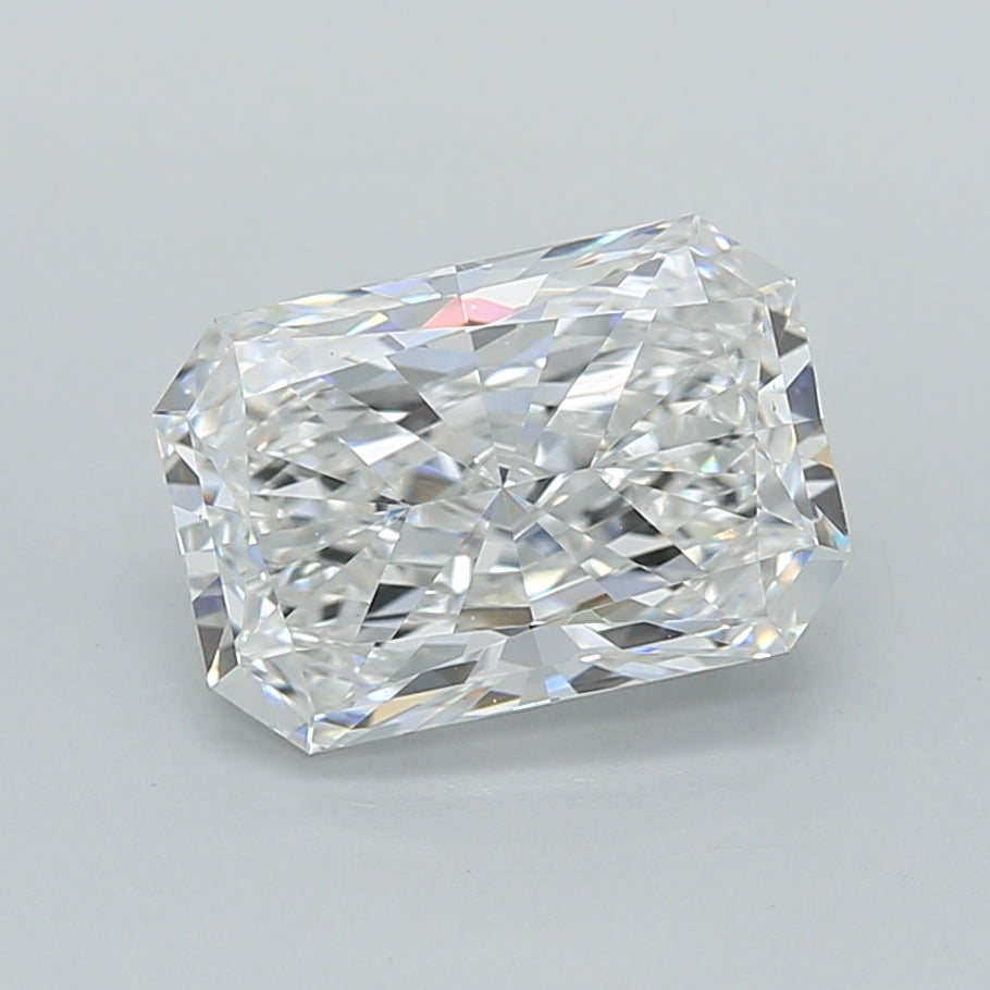 2.05 Carat Radiant Shaped, Ideal Cut, E Color, VVS2 Clarity, IGI Certified Lab Grown Diamond