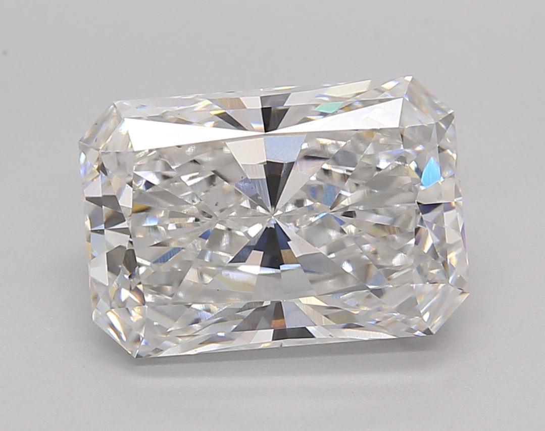 3.99 Carat Radiant Shaped, Ideal Cut, E Color, VS1 Clarity, IGI Certified Lab Grown Diamond