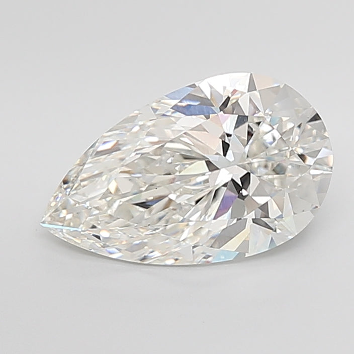 4.05 Carat Pear Shaped, Ideal Cut, G Color, VS1 Clarity, IGI Certified Lab Grown Diamond