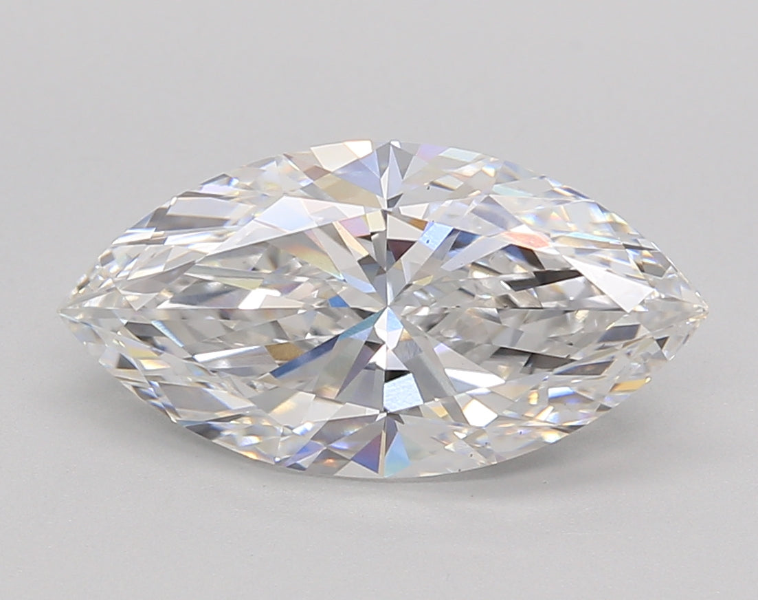 3.00 Carat Marquise Shaped, Excellent Cut, D Color, VS1 Clarity, IGI Certified Lab Grown Diamond