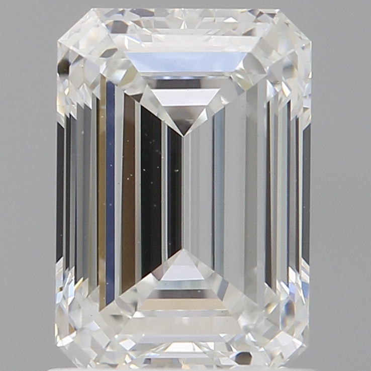 1.55 Carat Emerald Shaped, Ideal Cut, E Color, VVS2 Clarity, IGI Certified Lab Grown Diamond