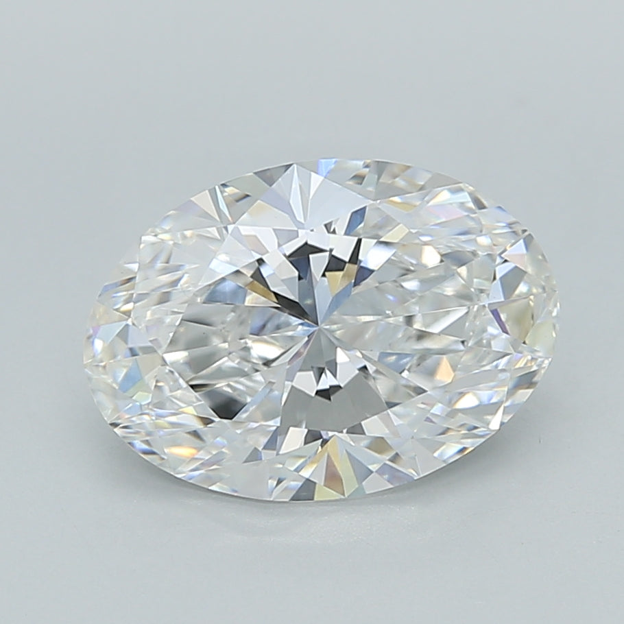 2.35 Carat Oval Shaped, Ideal Cut, E Color, VVS2 Clarity, IGI Certified Lab Grown Diamond