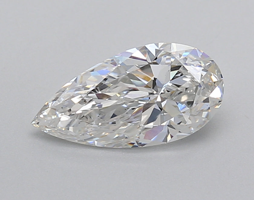 1.03 Carat Pear Shaped, Ideal Cut, F Color, VS1 Clarity, IGI Certified Lab Grown Diamond