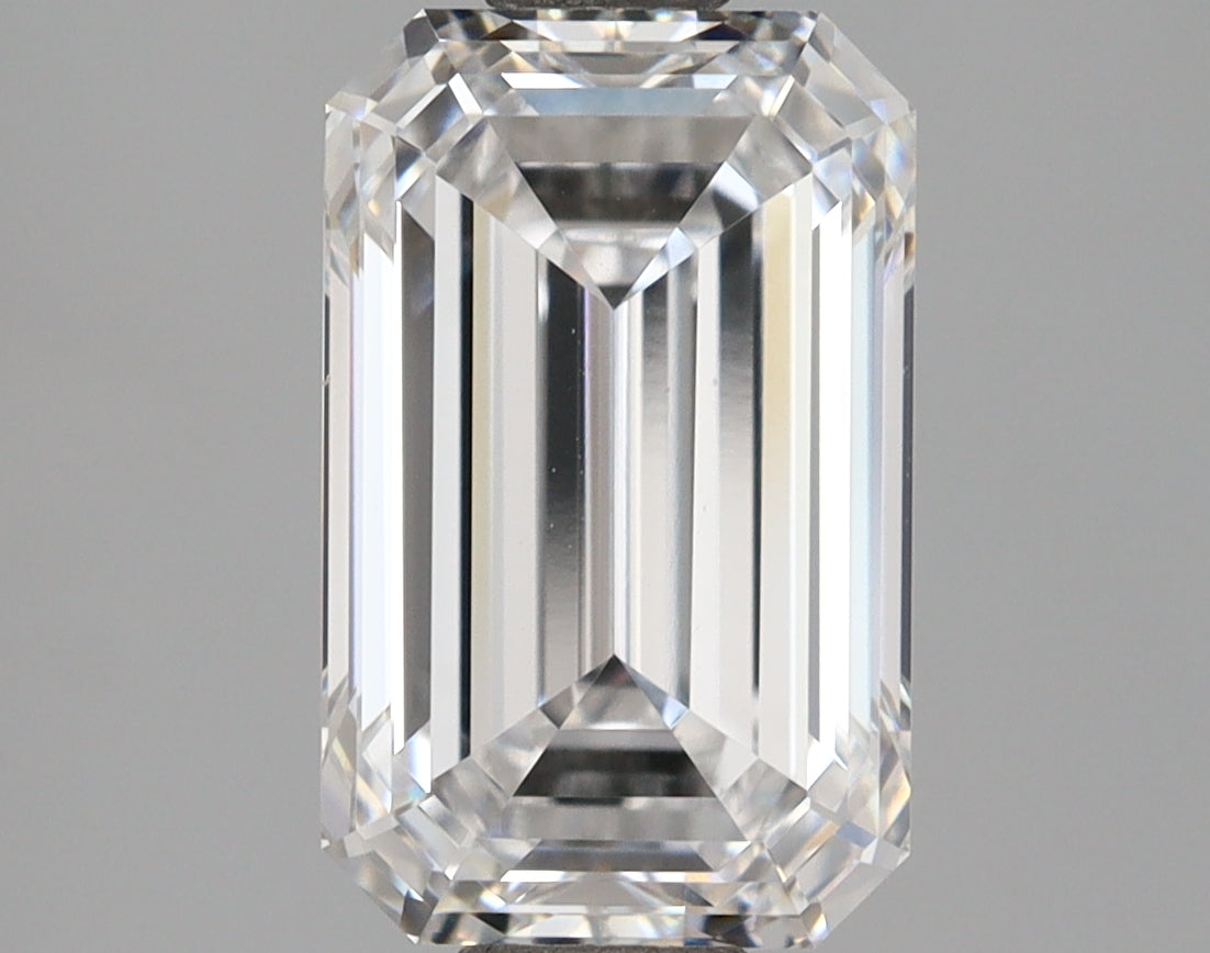 2.51 Carat Emerald Shaped, Ideal Cut, D Color, VVS1 Clarity, IGI Certified Lab Grown Diamond