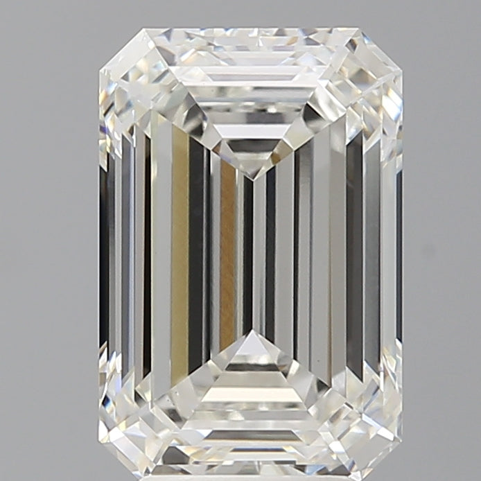 4.58 Carat Emerald Shaped, Ideal Cut, F Color, VVS2 Clarity, IGI Certified Lab Grown Diamond