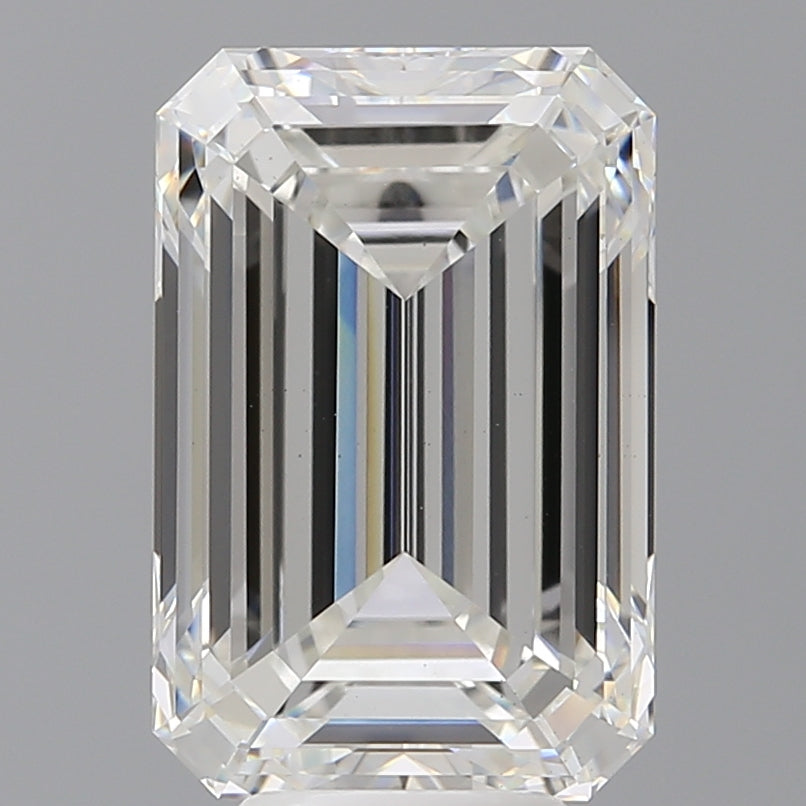 7.03 Carat Emerald Shaped, Ideal Cut, F Color, VS1 Clarity, IGI Certified Lab Grown Diamond