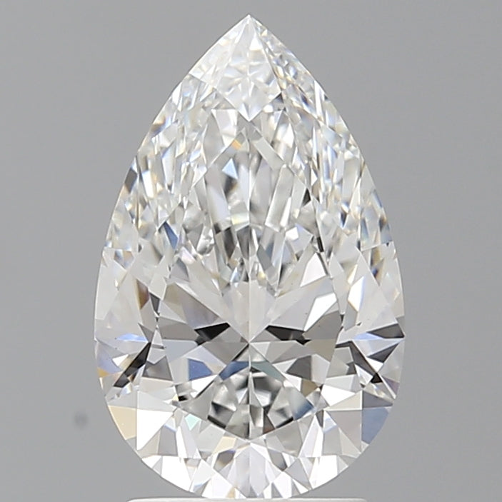 2.58 Carat Pear Shaped, Ideal Cut, E Color, VS1 Clarity, IGI Certified Lab Grown Diamond