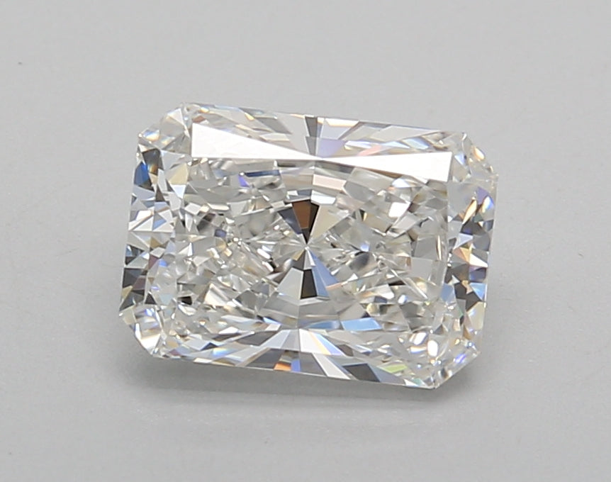 1.52 Carat Radiant Shaped, Excellent Cut, E Color, VVS2 Clarity, IGI Certified Lab Grown Diamond
