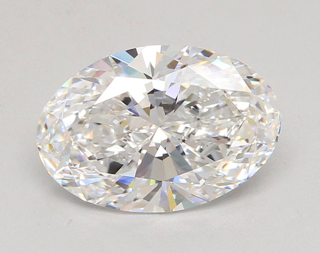 4.04 Carat Oval Shaped, Ideal Cut, D Color, VVS2 Clarity, IGI Certified Lab Grown Diamond