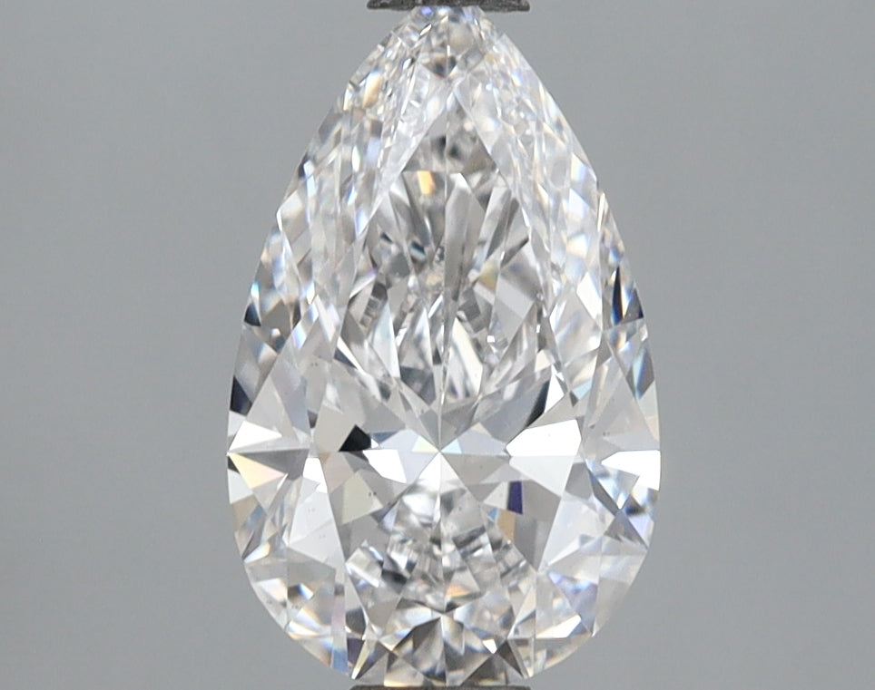1.66 Carat Pear Shaped, Ideal Cut, D Color, VS2 Clarity, IGI Certified Lab Grown Diamond