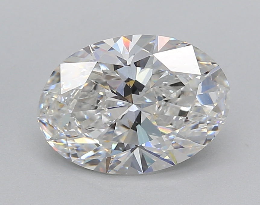 2.01 Carat Oval Shaped, Excellent Cut, D Color, VVS2 Clarity, IGI Certified Lab Grown Diamond