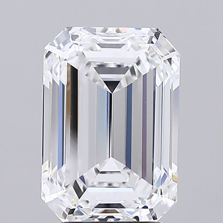4.03 Carat Emerald Shaped, Ideal Cut, D Color, VVS1 Clarity, IGI Certified Lab Grown Diamond