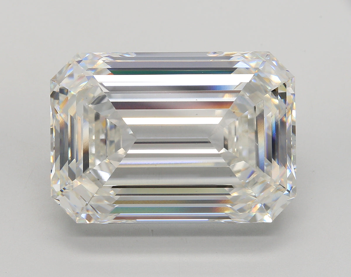 31.21 Carat Emerald Shaped, Ideal Cut, G Color, VS1 Clarity, IGI Certified Lab Grown Diamond