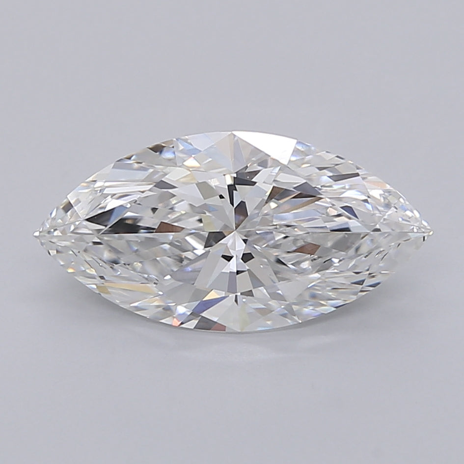 2.54 Carat Marquise Shaped, Ideal Cut, E Color, VVS2 Clarity, IGI Certified Lab Grown Diamond