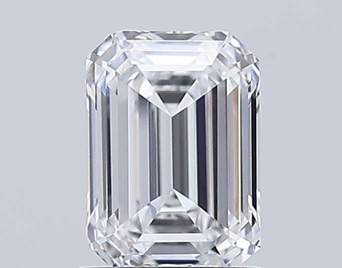 1.54 Carat Emerald Shaped, Ideal Cut, D Color, VVS2 Clarity, IGI Certified Lab Grown Diamond