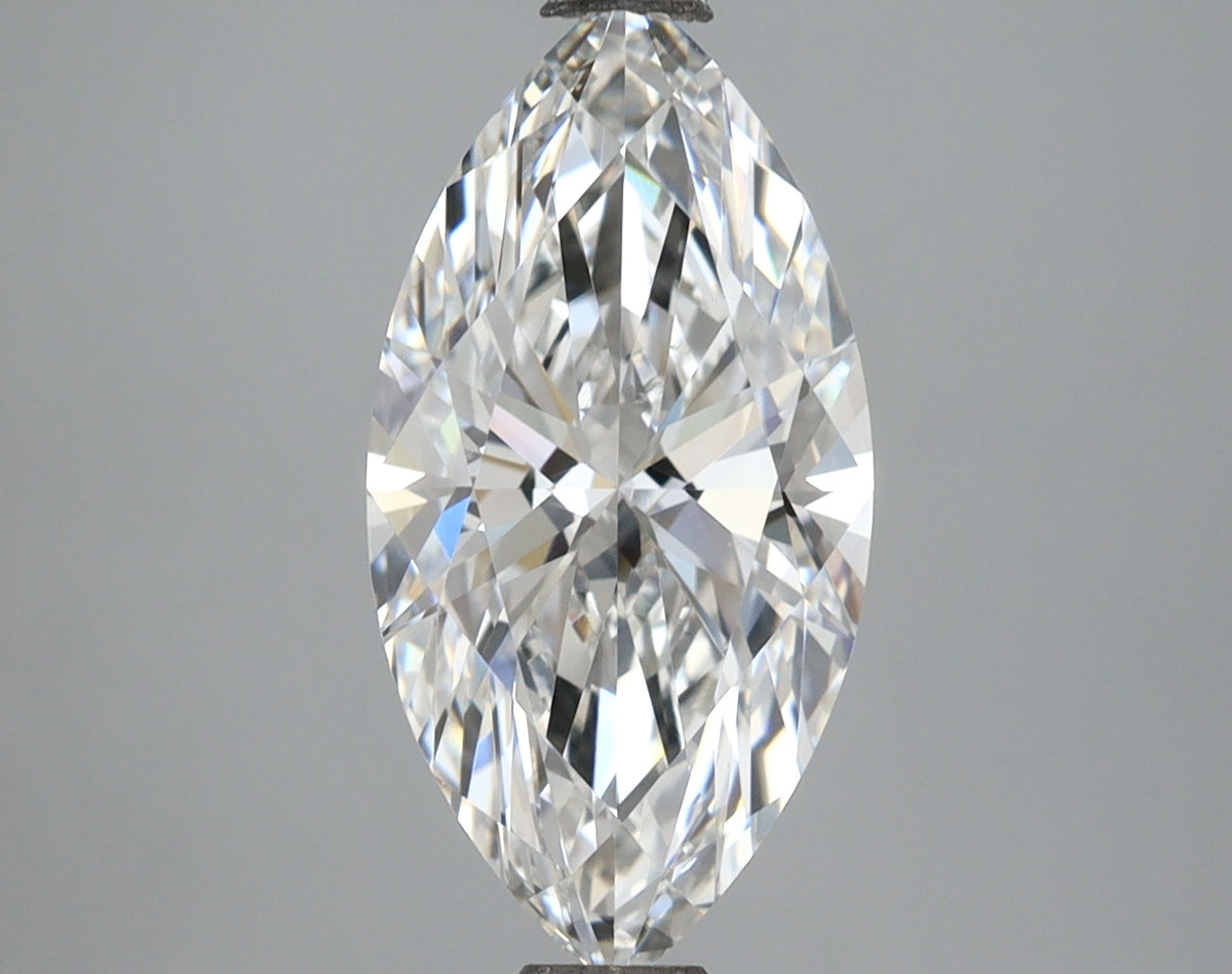 3.02 Carat Marquise Shaped, Ideal Cut, E Color, VVS2 Clarity, IGI Certified Lab Grown Diamond