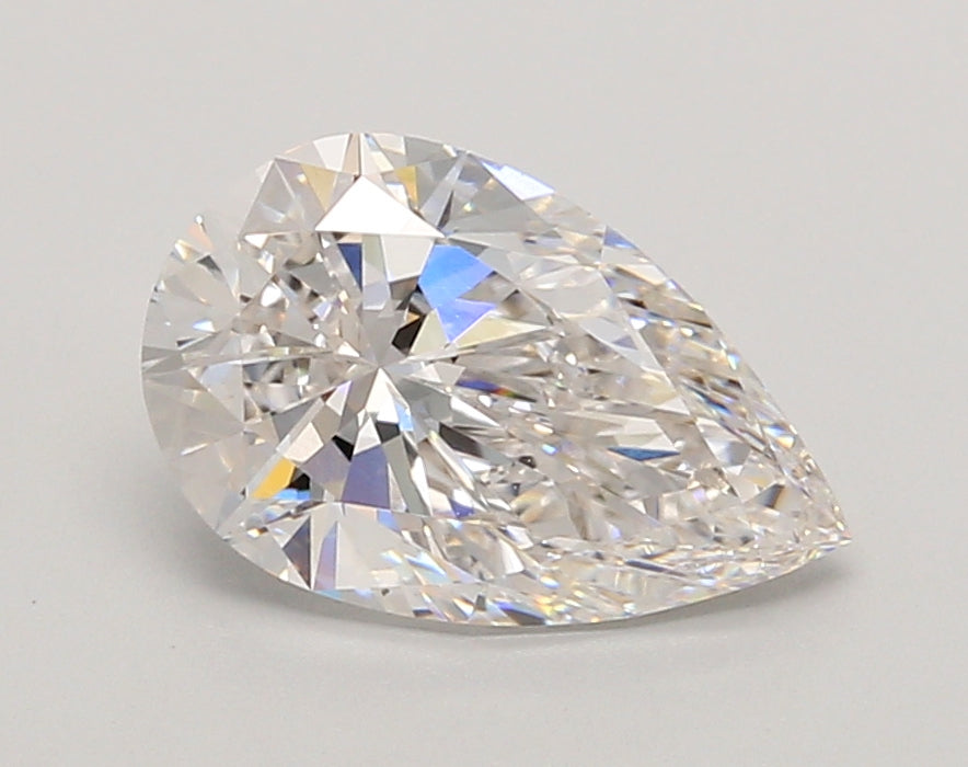 2.05 Carat Pear Shaped, Ideal Cut, F Color, VVS1 Clarity, IGI Certified Lab Grown Diamond