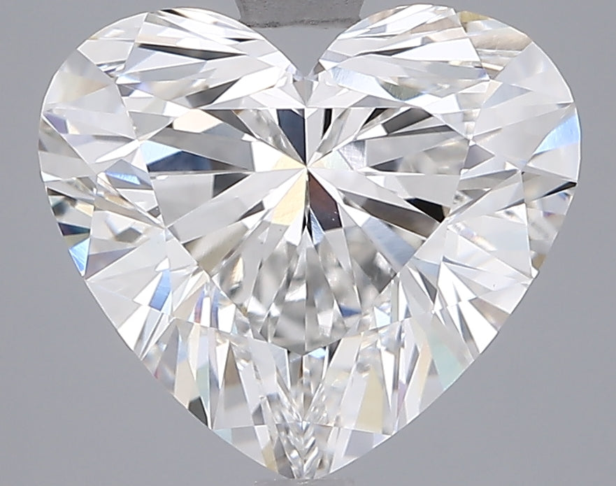 4.07 Carat Heart Shaped, Ideal Cut, E Color, VVS2 Clarity, IGI Certified Lab Grown Diamond