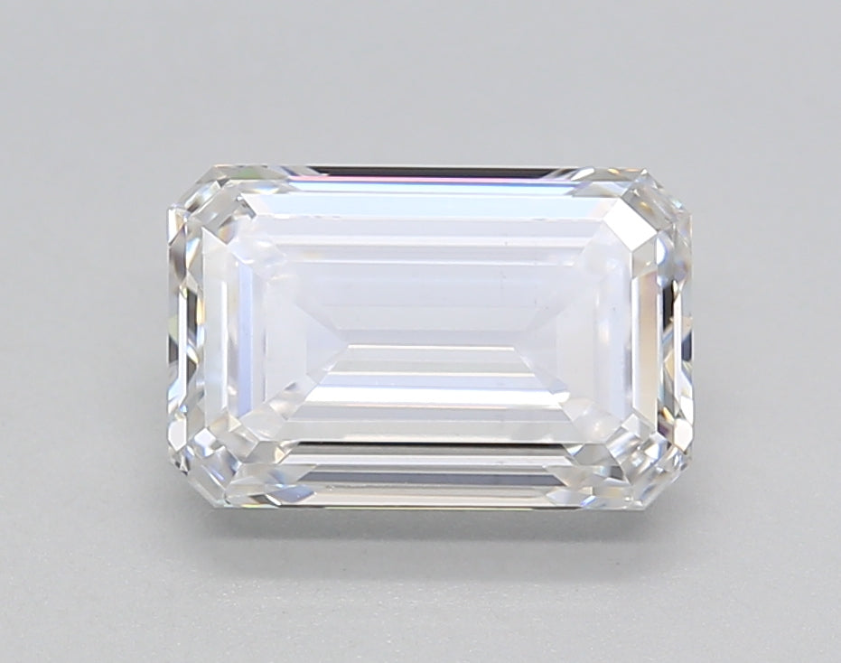 2.03 Carat Emerald Shaped, Ideal Cut, E Color, VS2 Clarity, GIA Certified Lab Grown Diamond