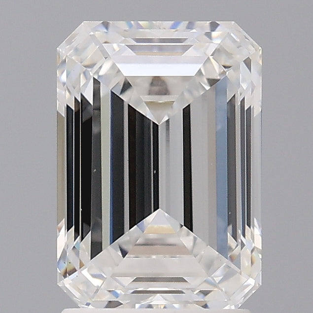 2.43 Carat Emerald Shaped, Ideal Cut, E Color, VS1 Clarity, IGI Certified Lab Grown Diamond
