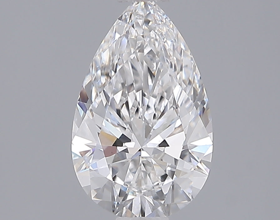 1.55 Carat Pear Shaped, Ideal Cut, D Color, VS1 Clarity, IGI Certified Lab Grown Diamond