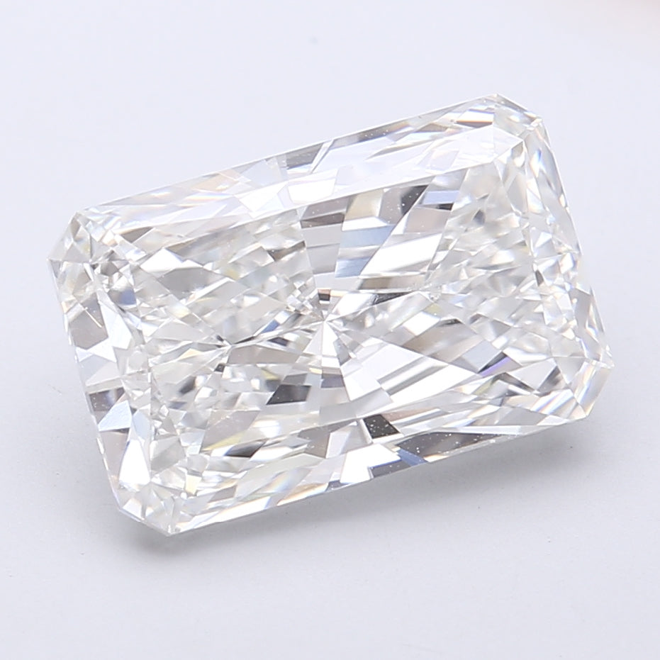 5.30 Carat Radiant Shaped, Very Good Cut, F Color, VVS2 Clarity, IGI Certified Lab Grown Diamond