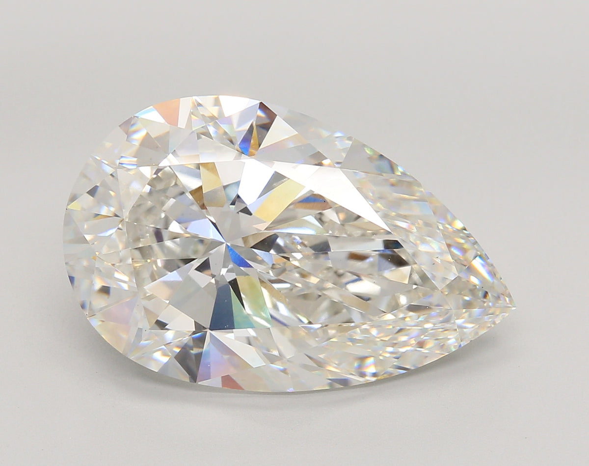 12.06 Carat Pear Shaped, Ideal Cut, G Color, VS1 Clarity, IGI Certified Lab Grown Diamond