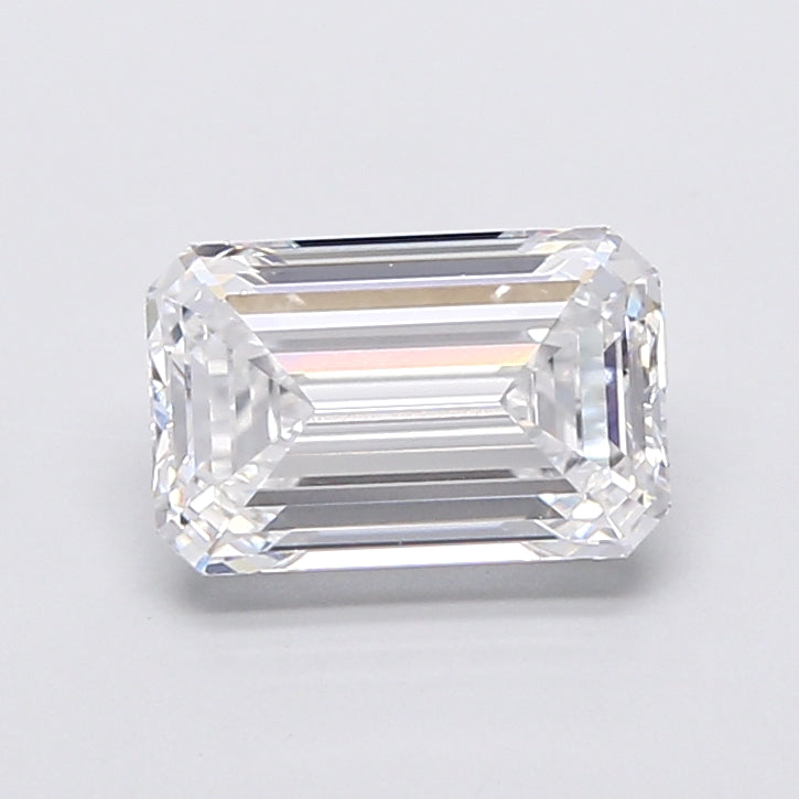3.12 Carat Emerald Shaped, Very Good Cut, D Color, VVS2 Clarity, IGI Certified Lab Grown Diamond