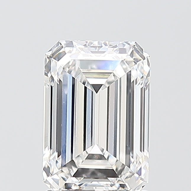1.60 Carat Emerald Shaped, Ideal Cut, E Color, VVS2 Clarity, IGI Certified Lab Grown Diamond