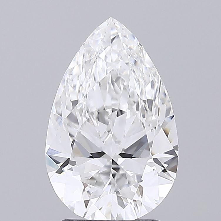 2.28 Carat Pear Shaped, Ideal Cut, D Color, VS1 Clarity, IGI Certified Lab Grown Diamond