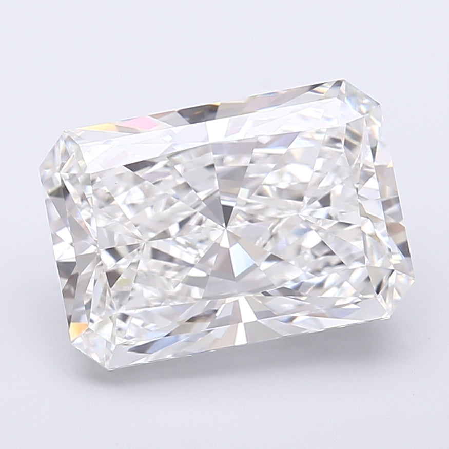 5.19 Carat Radiant Shaped, Very Good Cut, E Color, VVS2 Clarity, IGI Certified Lab Grown Diamond