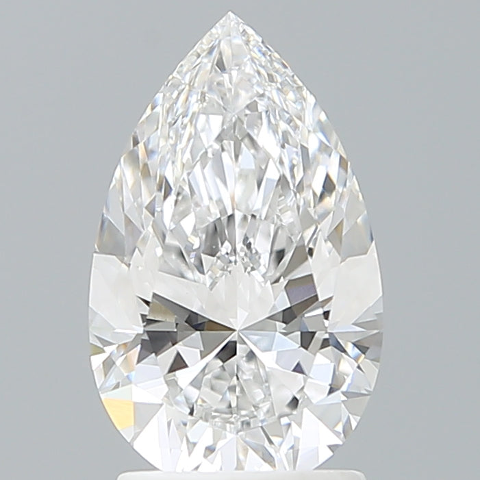 2.10 Carat Pear Shaped, Ideal Cut, D Color, VVS2 Clarity, IGI Certified Lab Grown Diamond