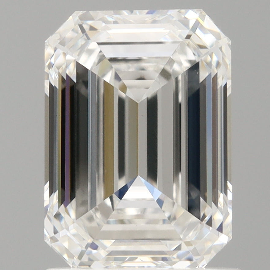 1.53 Carat Emerald Shaped, Ideal Cut, D Color, VVS2 Clarity, IGI Certified Lab Grown Diamond