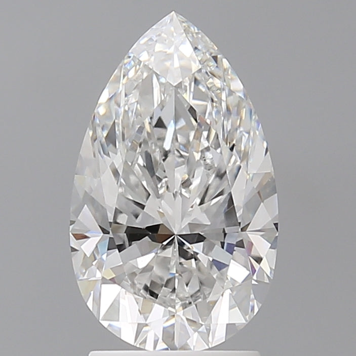 2.51 Carat Pear Shaped, Excellent Cut, E Color, VVS2 Clarity, IGI Certified Lab Grown Diamond