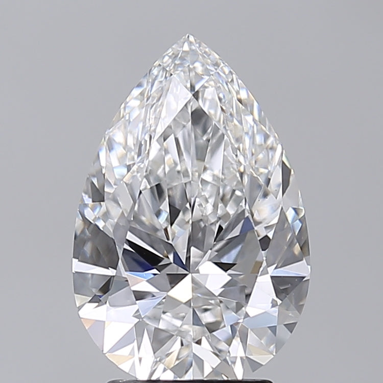 3.02 Carat Pear Shaped, Excellent Cut, D Color, VS1 Clarity, IGI Certified Lab Grown Diamond