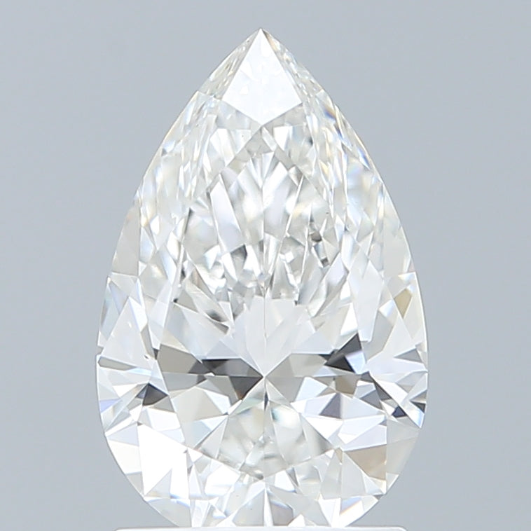 1.59 Carat Pear Shaped, Ideal Cut, E Color, VS1 Clarity, IGI Certified Lab Grown Diamond