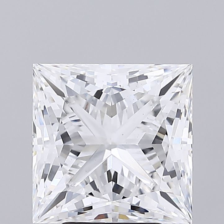 4.59 Carat Princess Shaped, Ideal Cut, E Color, VS1 Clarity, IGI Certified Lab Grown Diamond