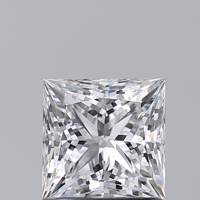 1.02 Carat Princess Shaped, Excellent Cut, D Color, VVS2 Clarity, IGI Certified Lab Grown Diamond