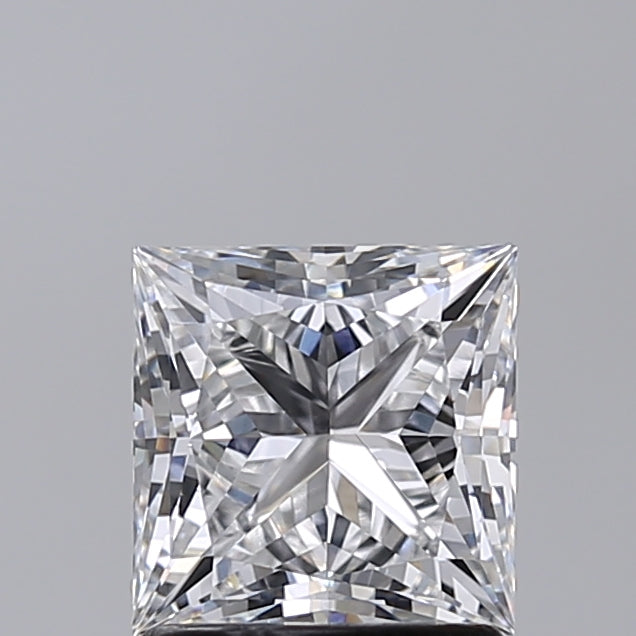 1.52 Carat Princess Shaped, Excellent Cut, D Color, VVS2 Clarity, IGI Certified Lab Grown Diamond