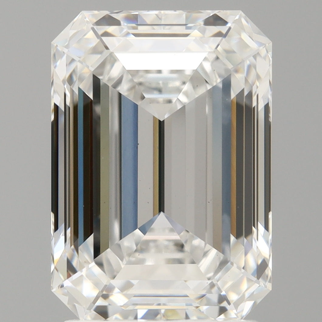 2.60 Carat Emerald Shaped, Ideal Cut, E Color, VS1 Clarity, IGI Certified Lab Grown Diamond
