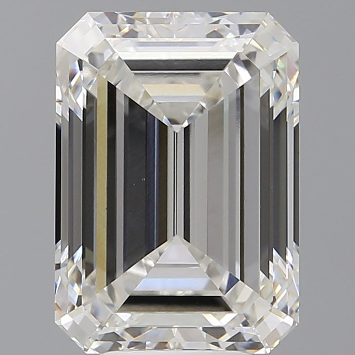6.55 Carat Emerald Shaped, Ideal Cut, F Color, VVS2 Clarity, IGI Certified Lab Grown Diamond