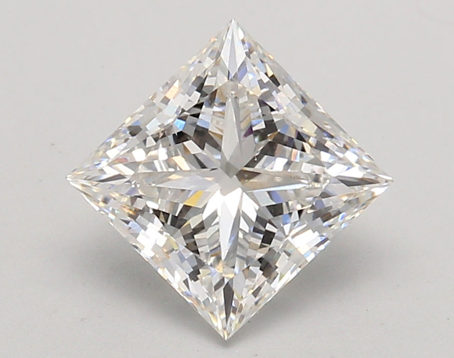 2.08 Carat Princess Shaped, Ideal Cut, F Color, VVS2 Clarity, IGI Certified Lab Grown Diamond