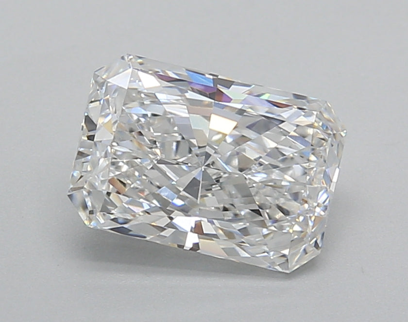 1.50 Carat Radiant Shaped, Excellent Cut, E Color, VS1 Clarity, IGI Certified Lab Grown Diamond