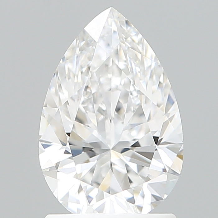1.58 Carat Pear Shaped, Ideal Cut, D Color, VVS2 Clarity, IGI Certified Lab Grown Diamond