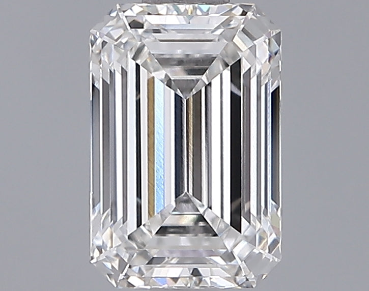 1.55 Carat Emerald Shaped, Ideal Cut, F Color, VVS1 Clarity, IGI Certified Lab Grown Diamond