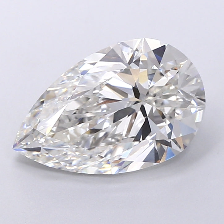5.08 Carat Pear Shaped, Very Good Cut, F Color, VVS2 Clarity, IGI Certified Lab Grown Diamond