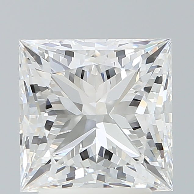 3.30 Carat Princess Shaped, Ideal Cut, E Color, VVS2 Clarity, IGI Certified Lab Grown Diamond